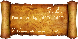 Tomasovszky László névjegykártya