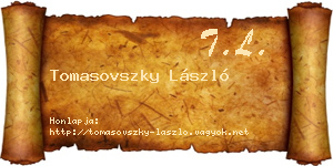 Tomasovszky László névjegykártya